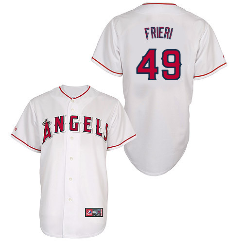 Ernesto Frieri #49 Youth Baseball Jersey-Los Angeles Angels of Anaheim Authentic Home White Cool Base MLB Jersey